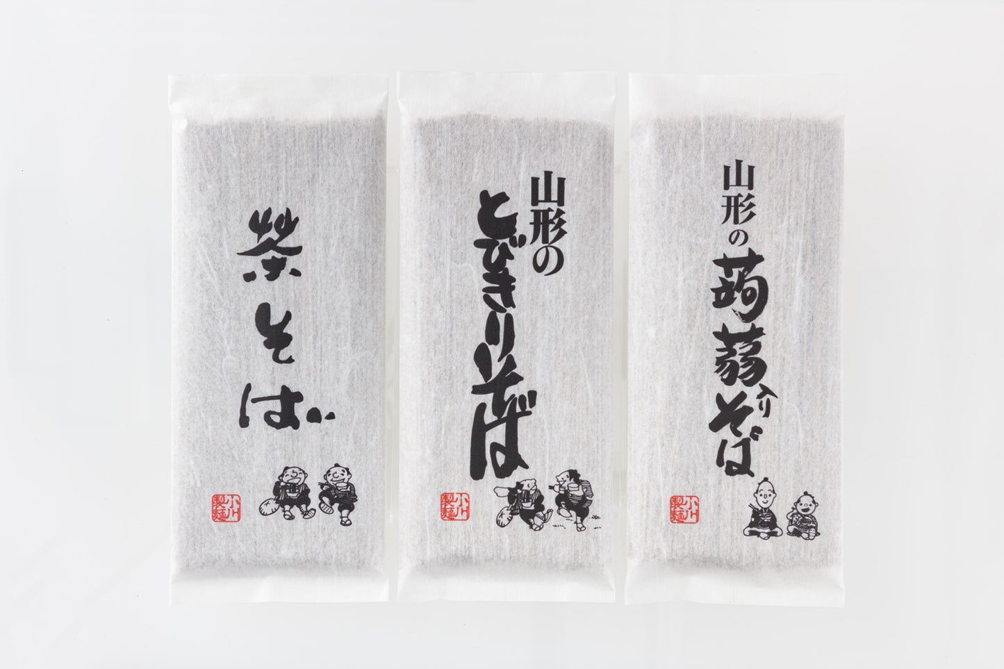 そば3種食べ比べセット(とびきりそば/蒟蒻入りそば/茶そば+麺つゆ)